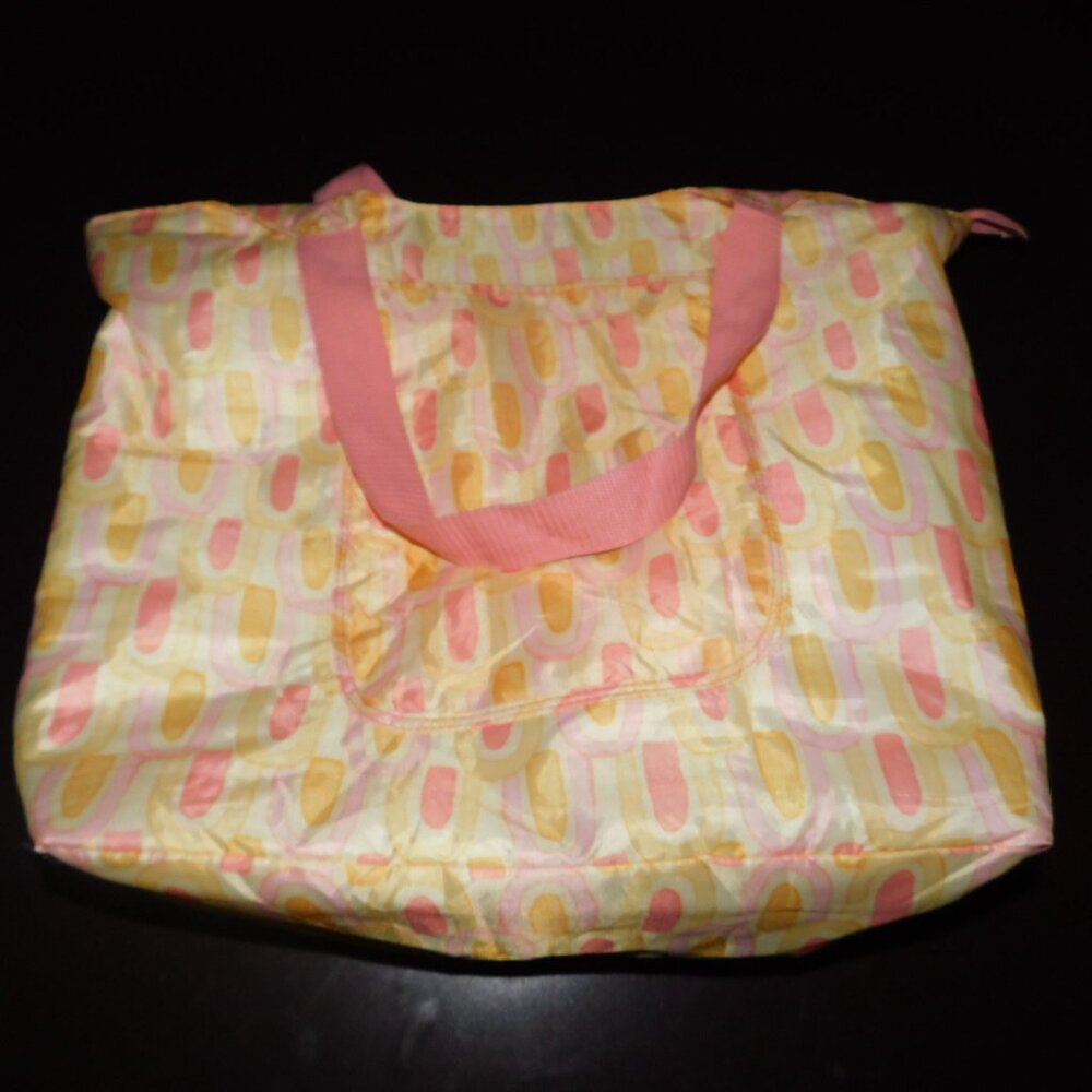 Insulated Grocery Bag California Innovations Double Handed Bag Foldable peach an